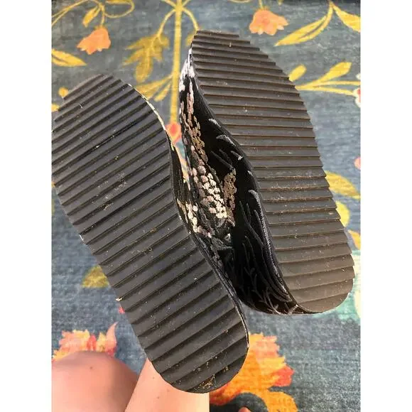 Shellys London Floral Platform Shoes Size 7 - See Measurement - Picture 7 of 7